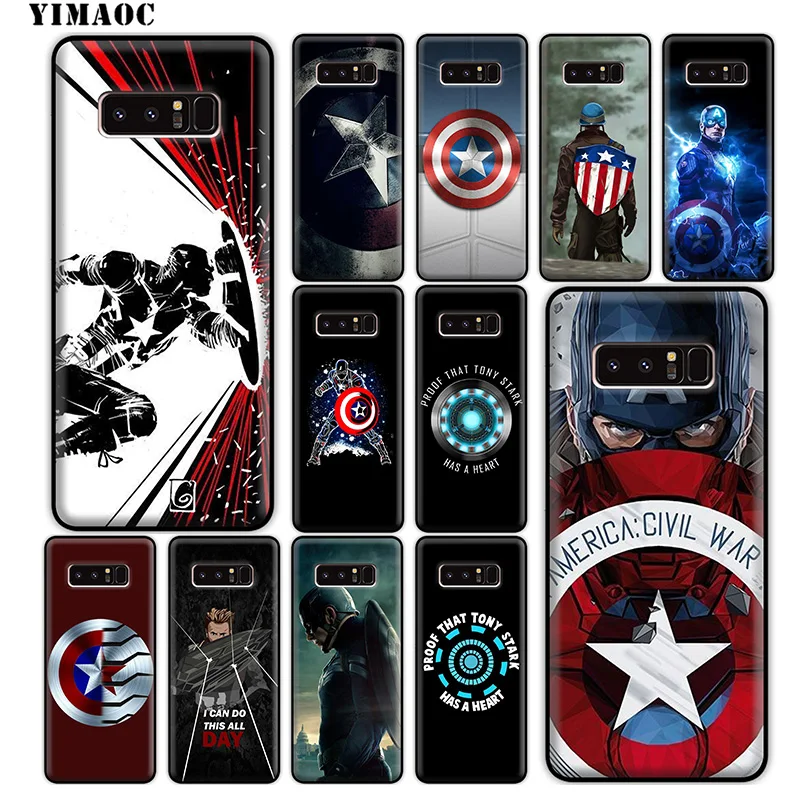 YIMAOC Мститель Капитан Америка мягкий силиконовый чехол для телефона samsung Galaxy Note 10