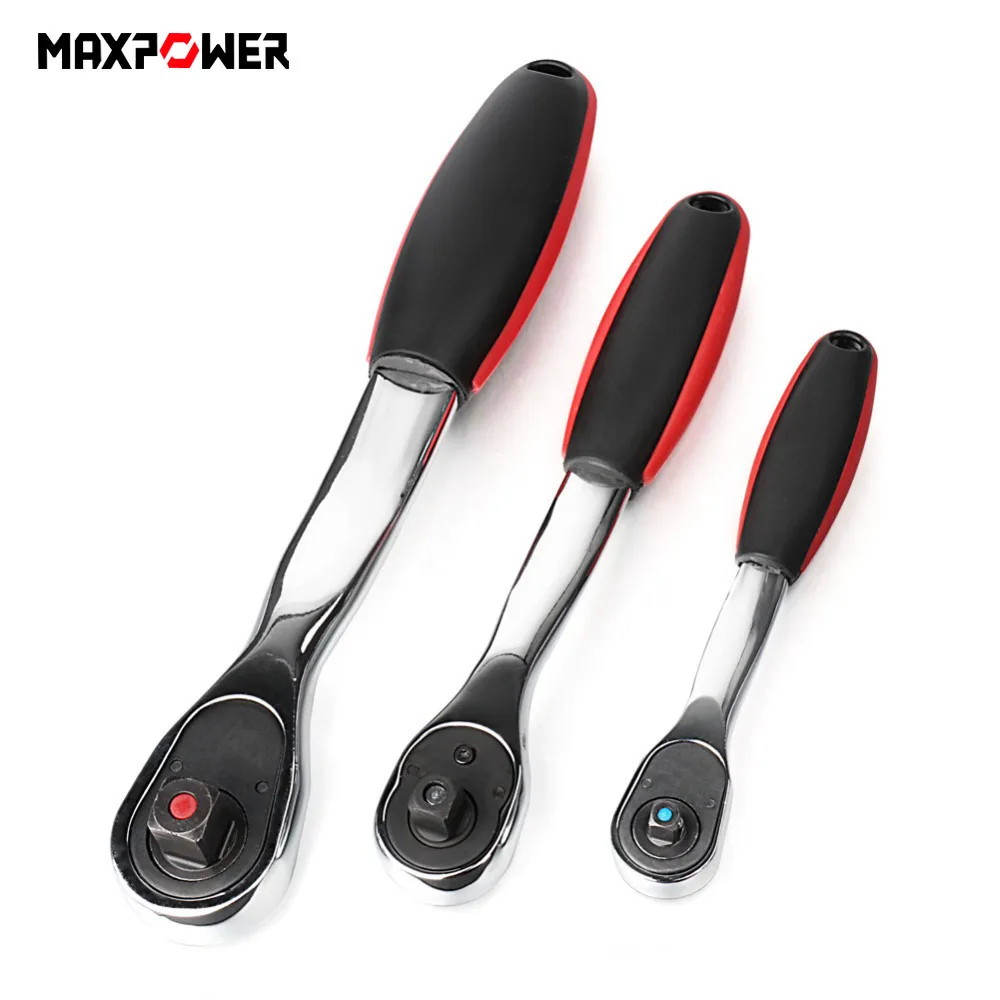 Maxpower 1 шт. 1/4 дюйма 3/8 дюйма 1/2 дюйма Трещоточный ключ с высоким крутящим моментом А типа гаечный ключ для гнезда CR-V быстросъемные ремонтные инструменты B4