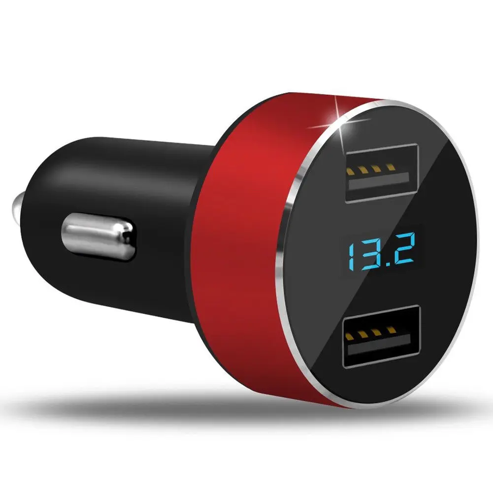 Два порта 3.1A USB Автомобильное зарядное устройство зажигалка 12 В/24 В цифровой светодиодный вольтметр с экраном для Xiaomi samsung S8 IPhone X 8 Plus