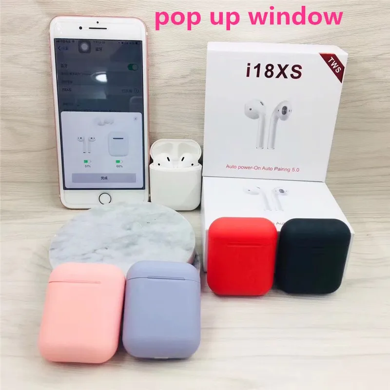 2019 новейшие i18xs TWS оригинальные 1:1 Bluetooth наушники с всплывающим окном беспроводные