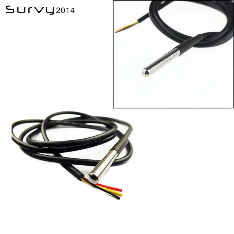 

1PCS DS1820 Stainless steel package Waterproof DS18b20 temperature probe temperature sensor 18B20 For Arduino