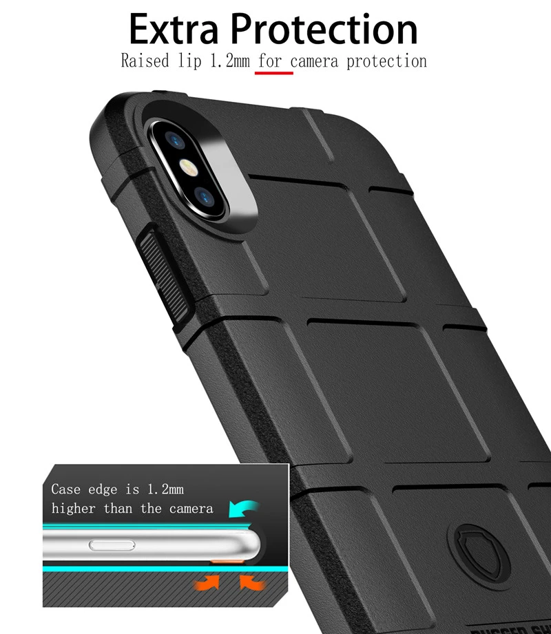 Прочный щит подушки безопасности Чехол для Iphone XS MAX XR противоударный кремния