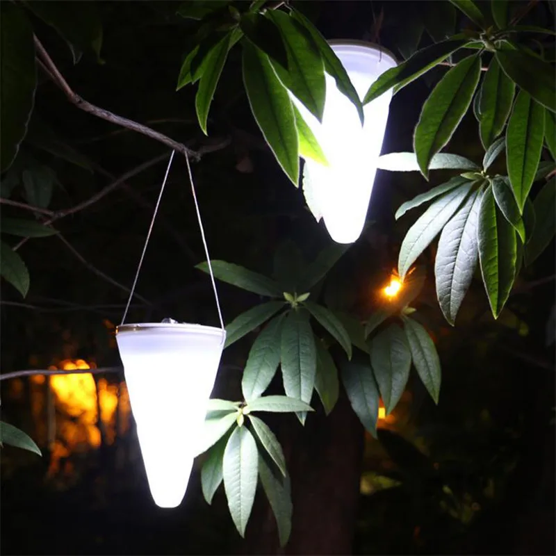 Уличная светодиодная Подвесная лампа на солнечной батарее конической формы