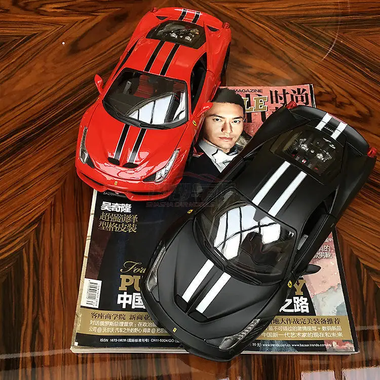 Новинка литой под давлением металлический 1/18 превосходный выпуск Supercar 458