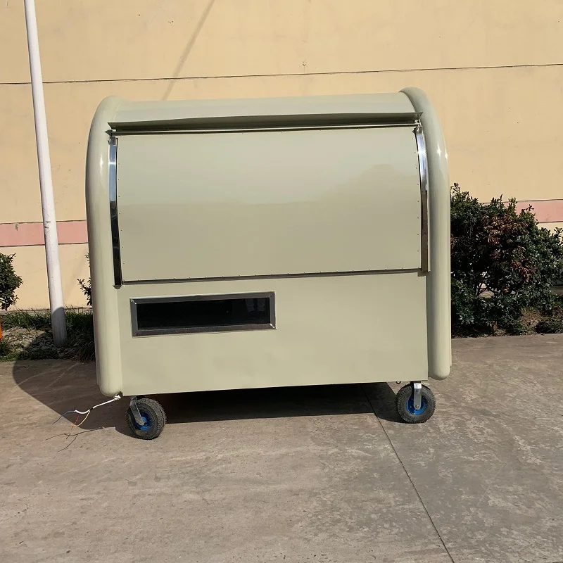 Оранжевый Цвет KN 220E передвижные тележки для еды/Трейлер/тележка мороженого/снэк