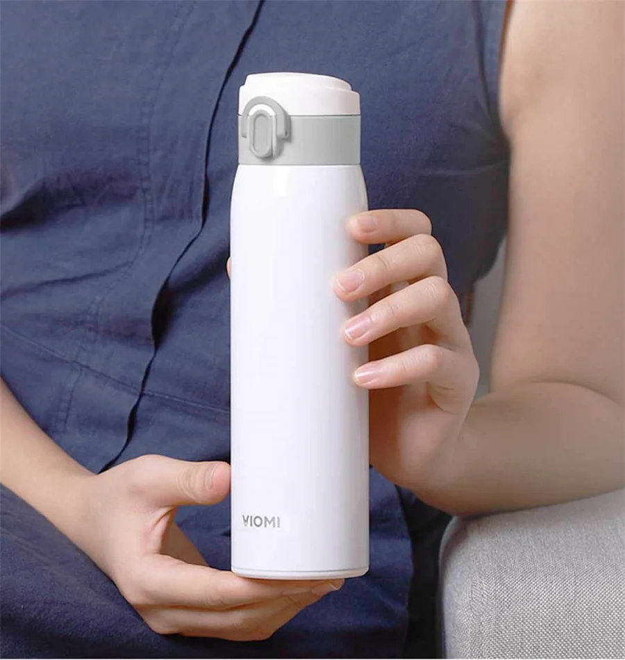 Оригинальная Термокружка Xiaomi VIOMI, 24 часа, термос, нержавеющая сталь, Вакуумная чашка, бутылка для воды, чашка, 300 мл, 460 мл, одна рука, Вкл/закрывает