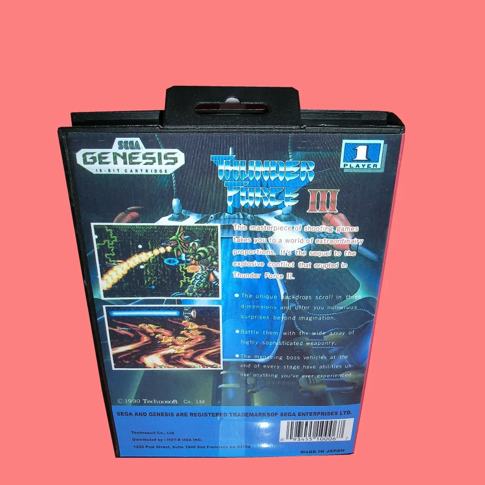 Сила грома III с коробкой и руководством 16 бит MD игровая карта для Sega Mega Drive Genesis|thunder