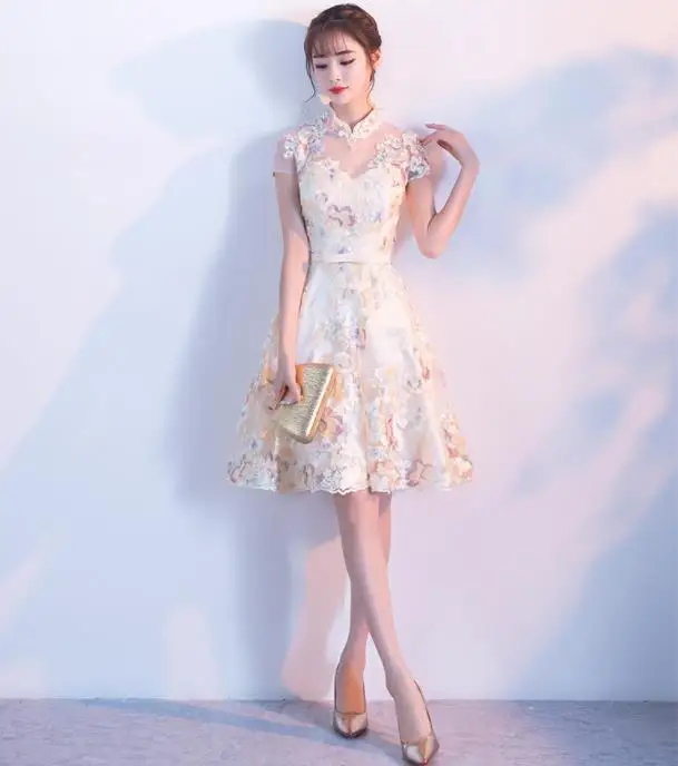 Улучшенная версия Cheongsam 2020 новое летнее повседневное короткое китайское платье в