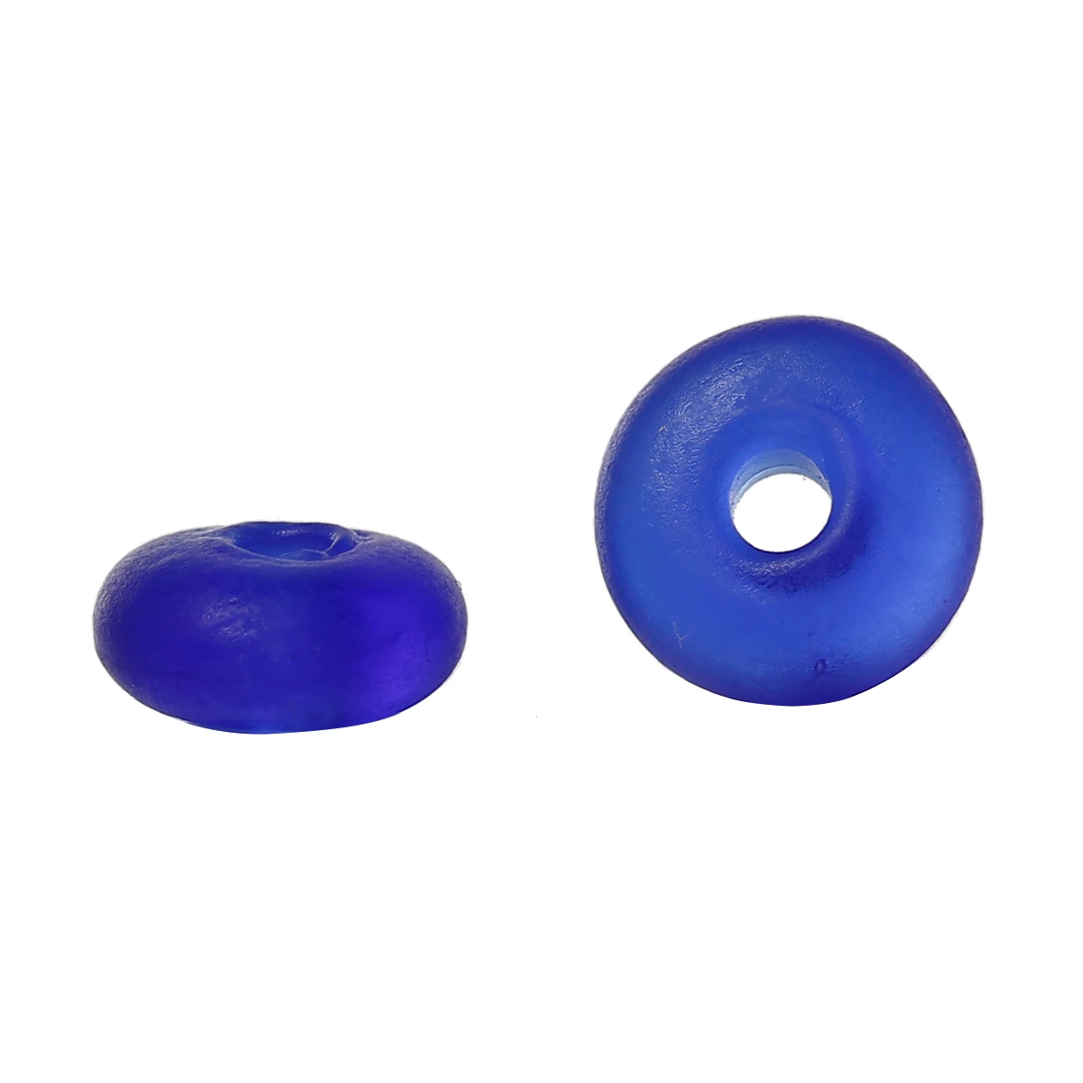 DoreenBeads Lampwork Glass Beads Abacus Deep blue Frosted About 8mm( 3/8&quot) x 4mm( 1/8&quot) Hole: Approx 2mm 50 PCs | Украшения и