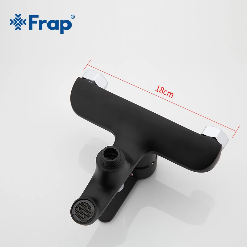 Душевая лейка Frap F3242 хромированный настенный смеситель из латуни черный цвет |