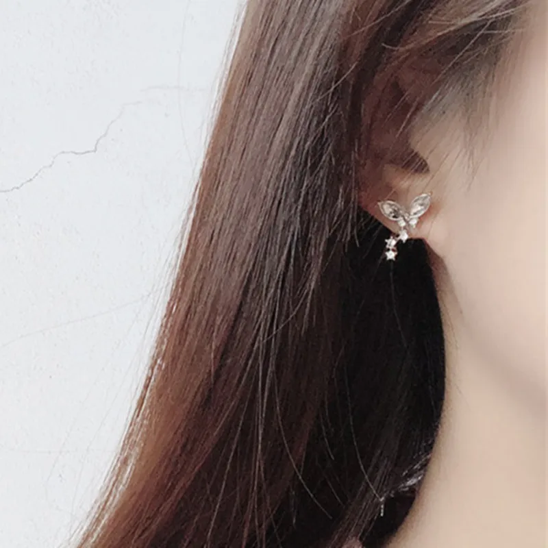 MTCHONG Романтический серебро Цвет Jewelry лепестки цветка Форма кубического циркония