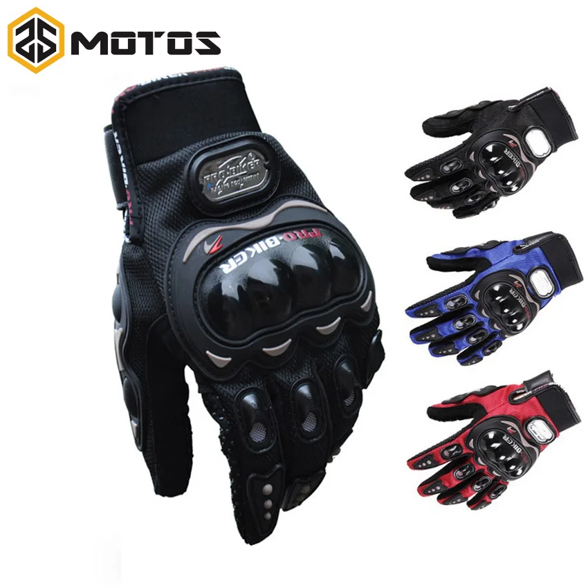Профессиональные байкерские Мотоциклетные Перчатки ZS с закрытыми пальцами