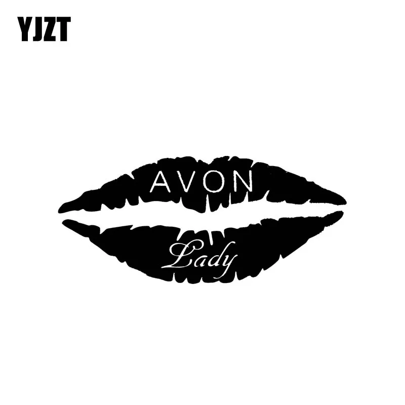 YJZT 12 6*5 4 см пикантная обувь губ Avon леди автомобиля стикер черный/серебро
