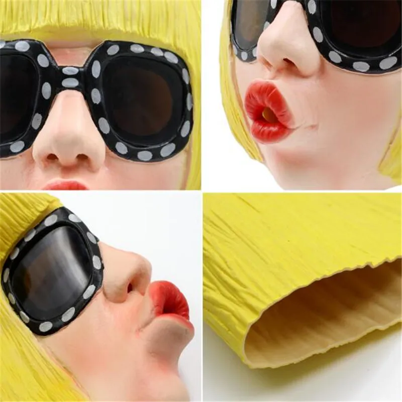 Halloween Cosplay Fancy Dress Party Masquerade Rock Star Lady GaGa Full Face Latex Mask Novelty Adults | Тематическая одежда и