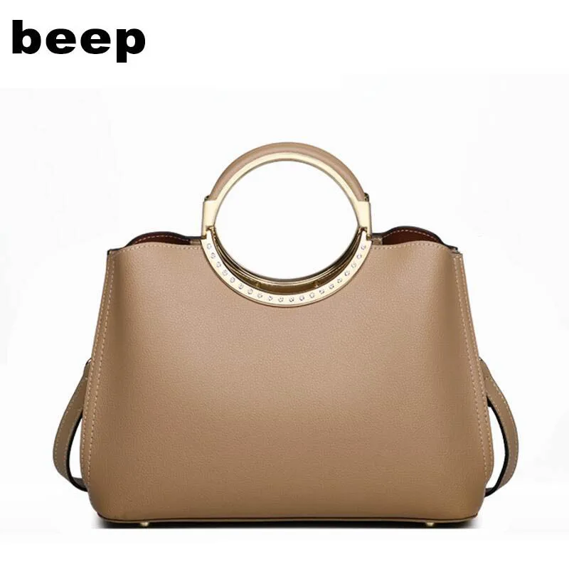 

Beep 2020 New Genuine Leather Women bag fashion famous brand cowhide Luxury women handbags shoulder crossbody bags for women