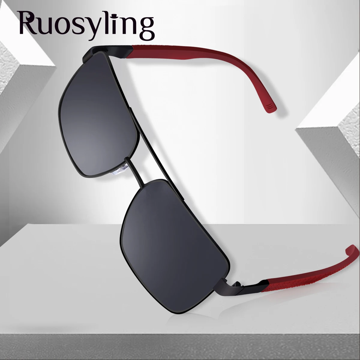 Ruosyling UV 400 солнцезащитные очки для мужчин поляризационные TR ультралегкие гибкие