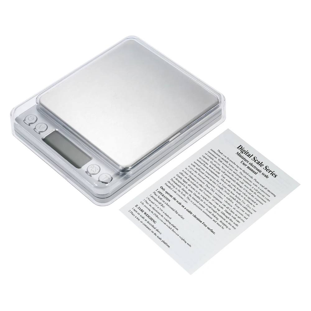 

0.01/0.1g Digital Kitchen Scale LCD Display Jewelry Scale Weight Balance Electric Kitchen Scale Pocket with Trays