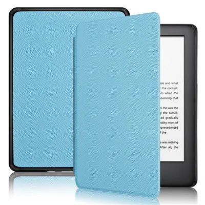 Sky Blue Кастер Магнитные Смарт кожаный флип чехол Подставка для Amazon все новые Kindle 10th поколения 6 дюймов Защитный чехол s30 - Цвет: Sky Blue