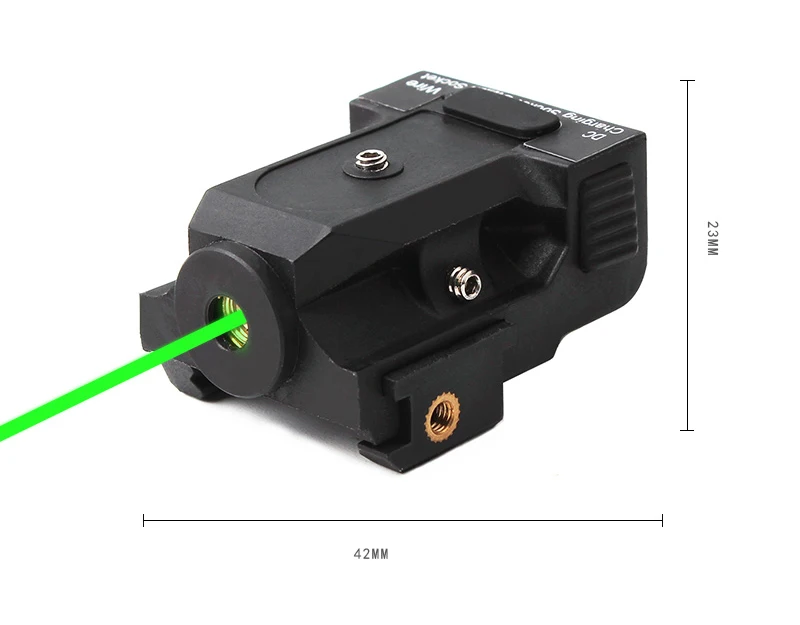 Тактический мини перезаряжаемый субкомпактный зеленый лазерный прицел для Glock 20