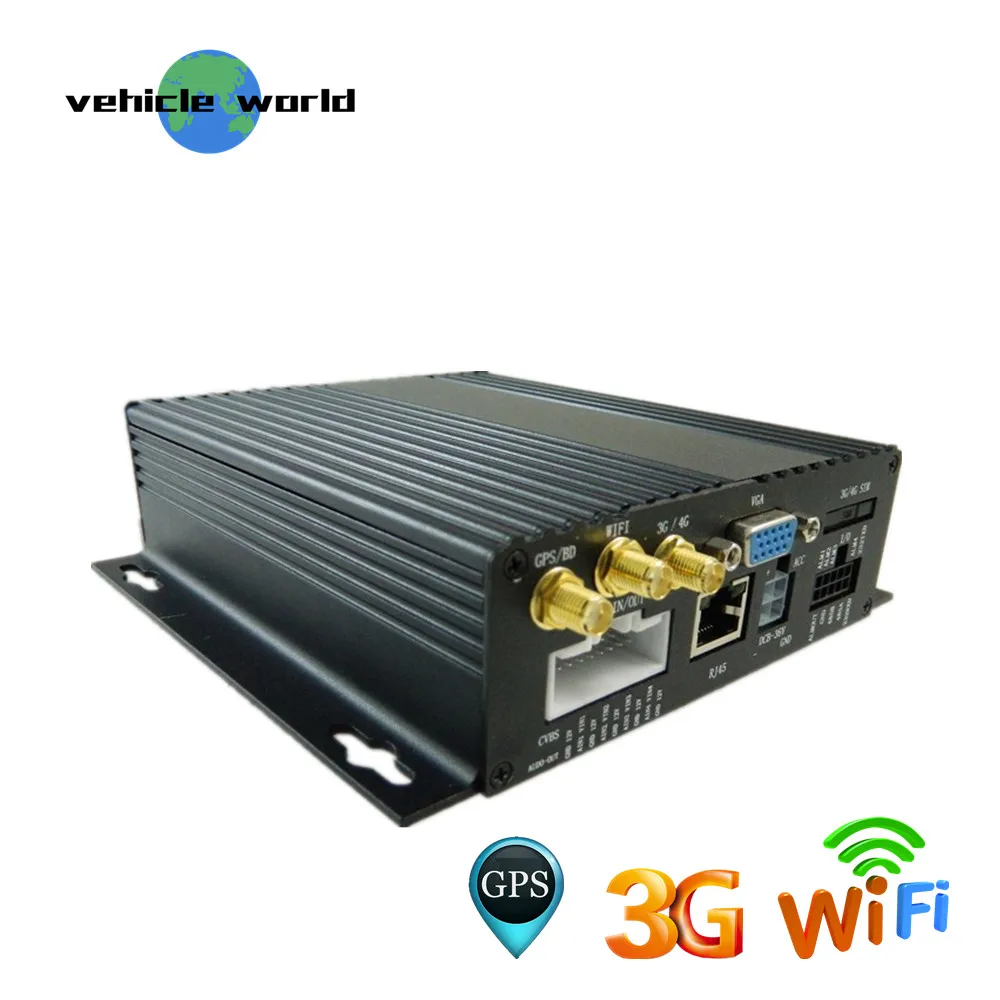 4Channels AHD 720P Double SD Card GPS WIFI 3G Mobile DVR for School Bus Trailer Truck Taxi Car | Безопасность и защита