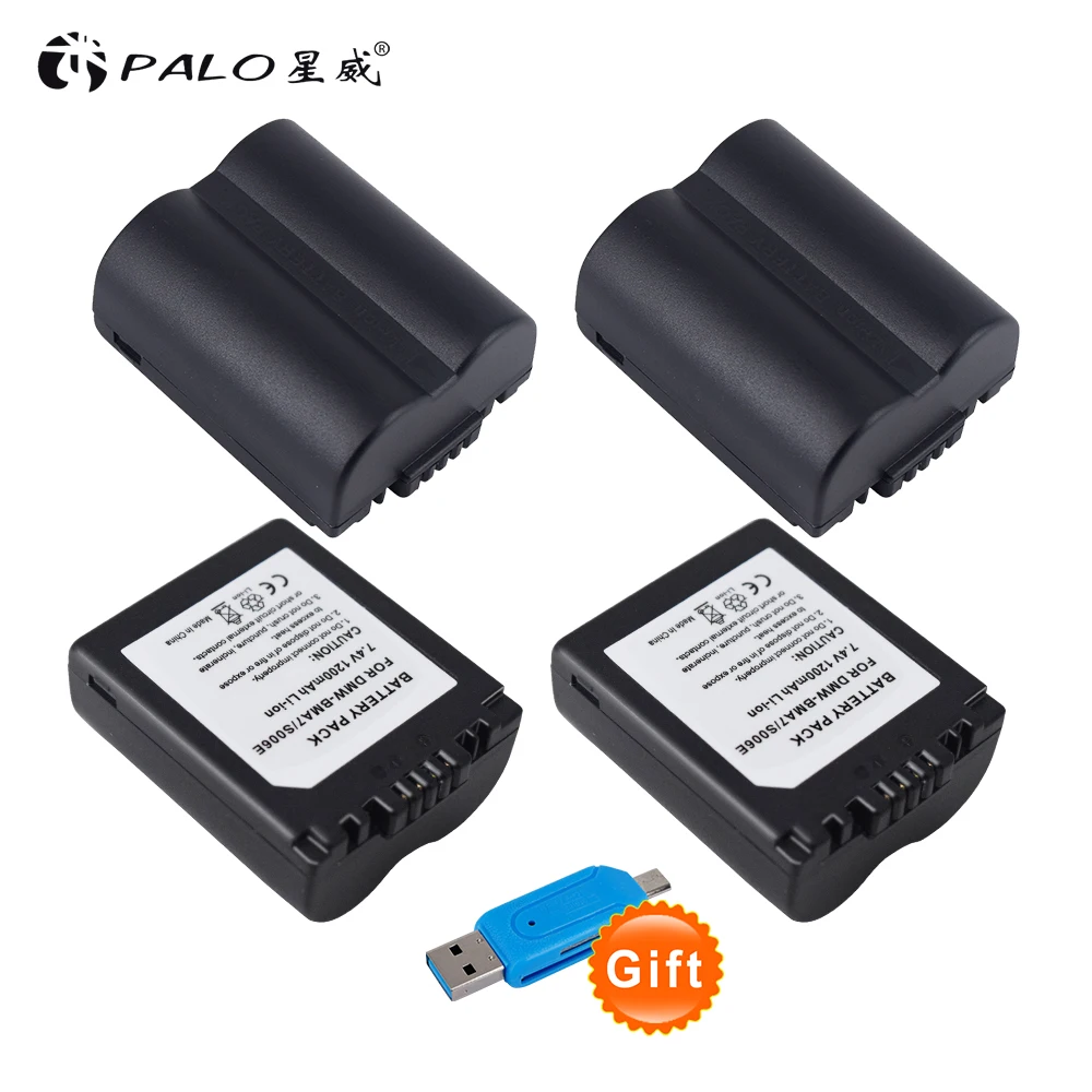 4Pcs CGA-S006 CGR CGA S006E S006 S006A DMW-BMA7 DMW BMA7 Battery for Panasonic DMC FZ7 FZ8 FZ18 FZ28 FZ30 FZ35 FZ38 FZ50 SLR