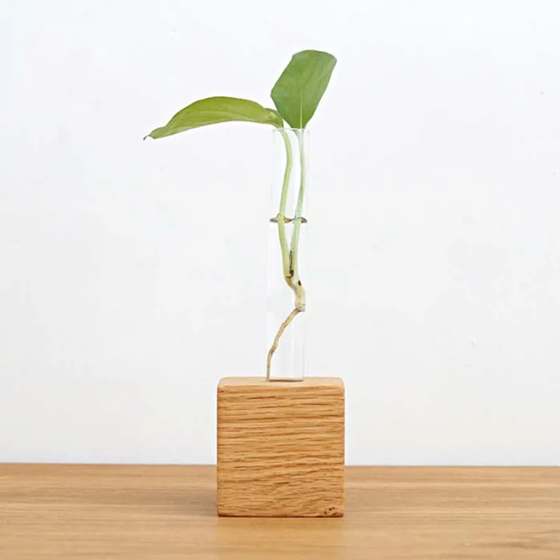 Оригинальный дизайн деревянная вазы искусство украшения необработанных