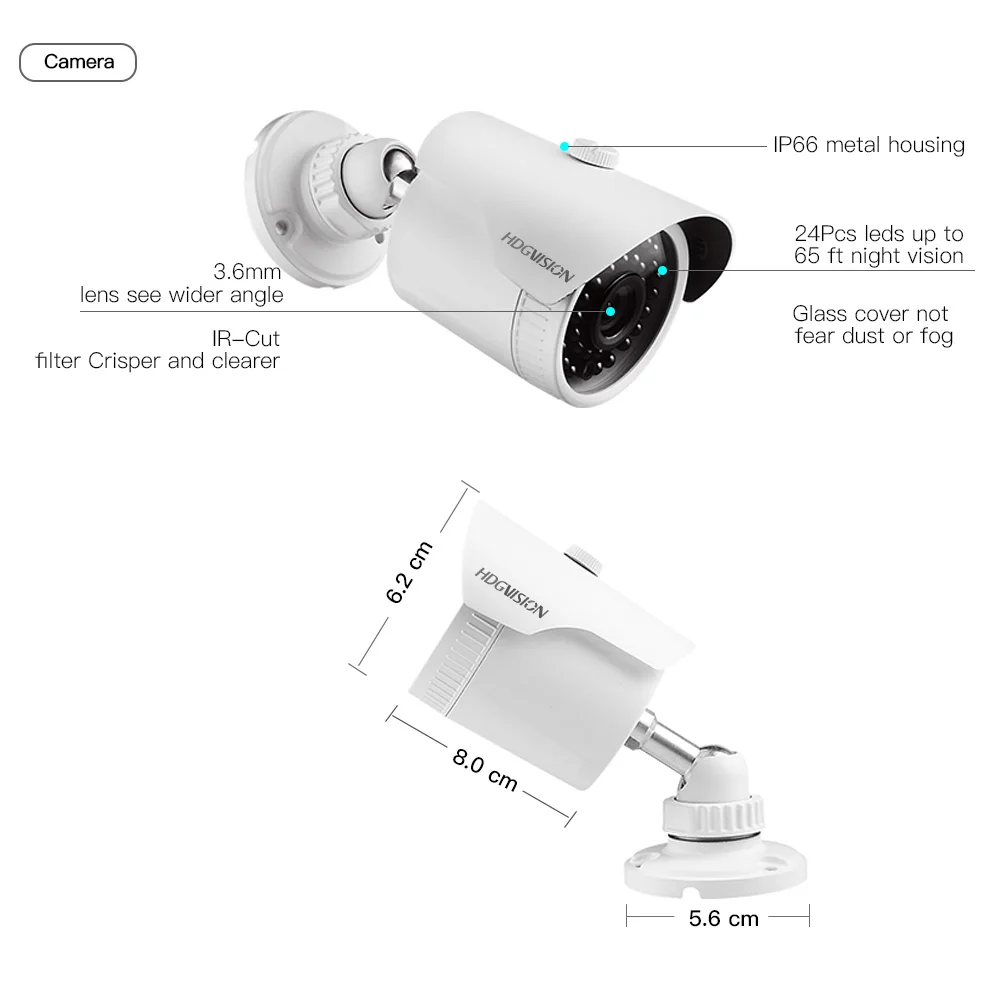 Hdgvision 48 В 8ch 1080 P Full HD видеорегистратор комплект POE CCTV Системы открытый 2.0mp IP Камера