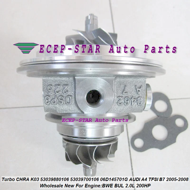 Турбо-картридж CHRA Core K03 106 53039880106 53039700106 06D145701G для AUDI A4 A6 S4 S6 Avant B7 2005- BWE BUL 4.2L 2.0L TFSI |