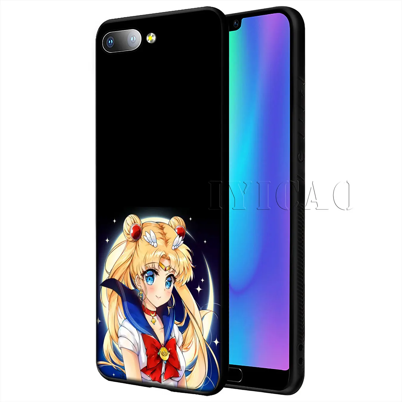 Мягкий чехол для телефона IYICAO Sailor Moon Mercury Huawei Y9 Y7 Y6 Prime 2019 Honor 20 8C 8X 8 9 9X 10 Lite 7C 7X 7A Pro |
