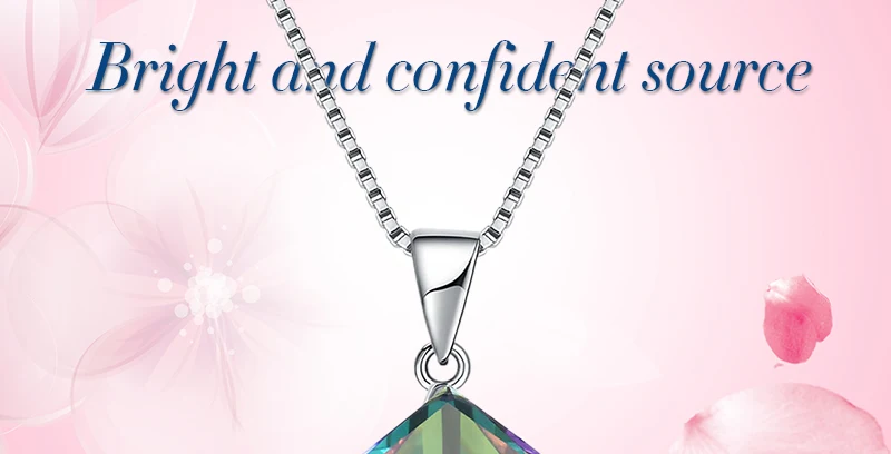 Красочные крошечные кубические кристаллы от Swarovski подвески ожерелья ювелирные изделия 925 серебряная цепь милый кулон для женщин подарок на день Святого Валентина