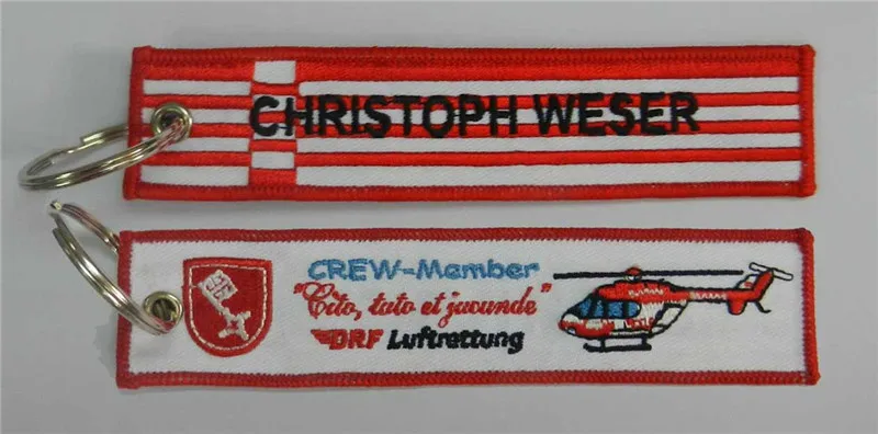 Рождественская ткань с вышивкой в виде экипировки Weser брелок на цепочке |