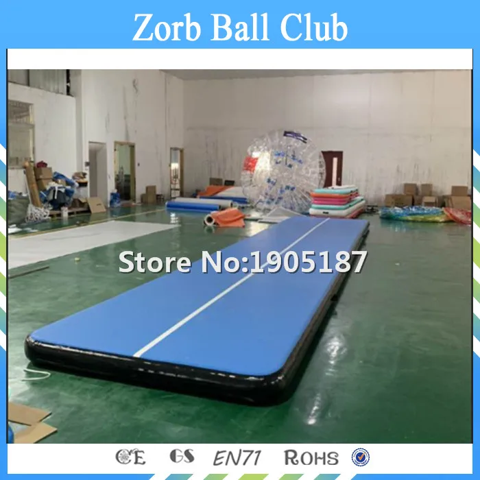blue and black 7x1x0,2 м низкая цена надувная дорожка/Воздушный трек гимнастические коврики один насос - Цвет: blue and black