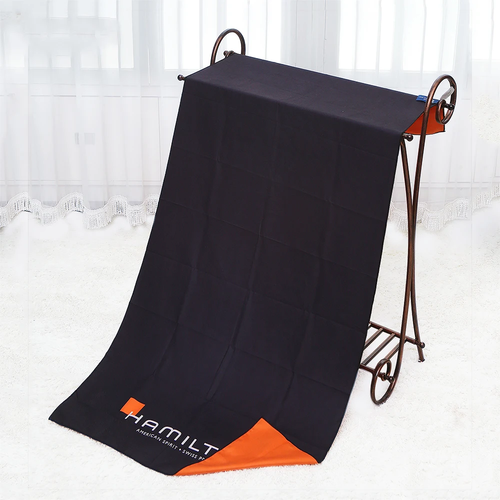 Zipмягкие черные спортивные полотенца быстрая сушка микрофибры ткань для