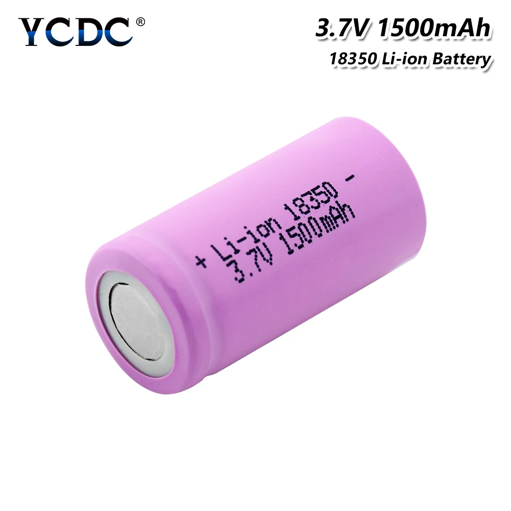 Горячая Распродажа 1/2/4 шт 3,7 V 1500 мА/ч, литий-ионный аккумулятор 18350 перезаряжаемый литий-ионный аккумулятор батареи большого потока энергии для VAPE игрушка фонарь
