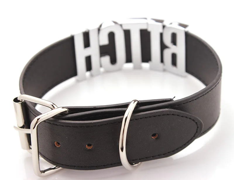 Сука чокер женский черный ожерелье Лучшая сука 3D слово воротник сексуальный