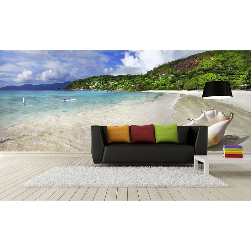 3D обои фотообои высокого качества стереоскопический пляжный морской пейзаж для