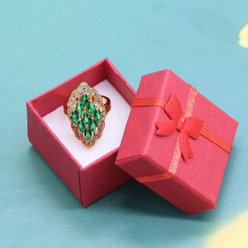 Модное классическое Золотое женское кольцо для свадьбы Белый полудрагоценный