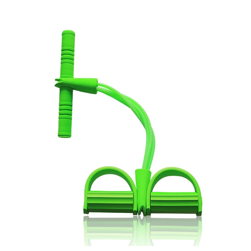Green 4 амортизатор трубчатый для фитнеса эластичный тяговый трос педаль для ног Тонкий экспандер для йоги 5 цветов тренировки латексная резинка оборудование для фитнеса - Цвет: Green