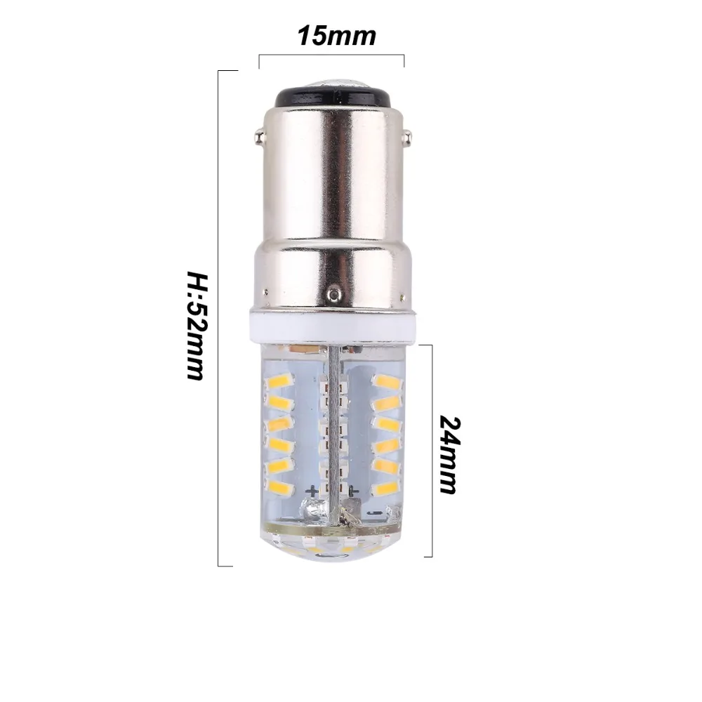 Joneaz 4x ampolleta Светодиодная лампа B15 5 Вт супер яркий SMD 3014 57 светодиодов Ac Dc 12v Мини
