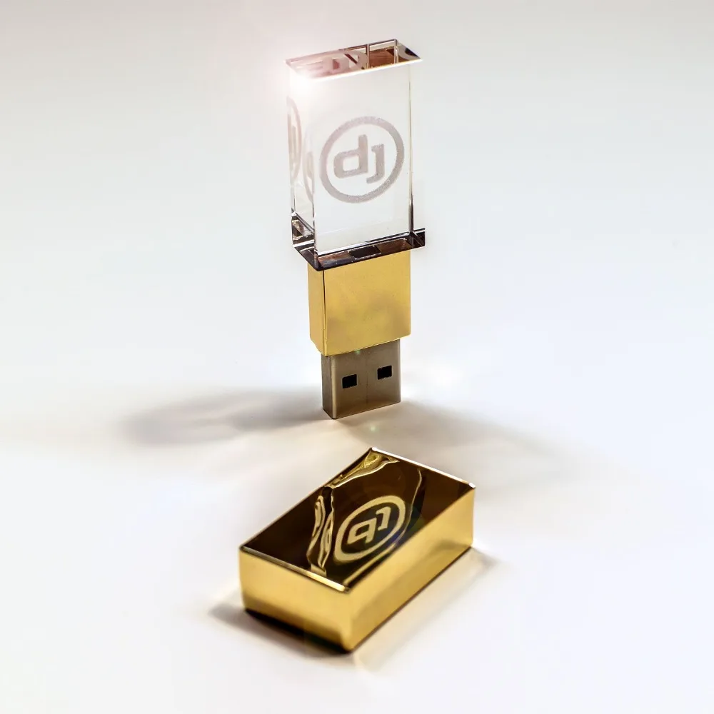 Совершенно новый логотип на заказ Золотой Кристалл usb 2 0 флэш-карта памяти