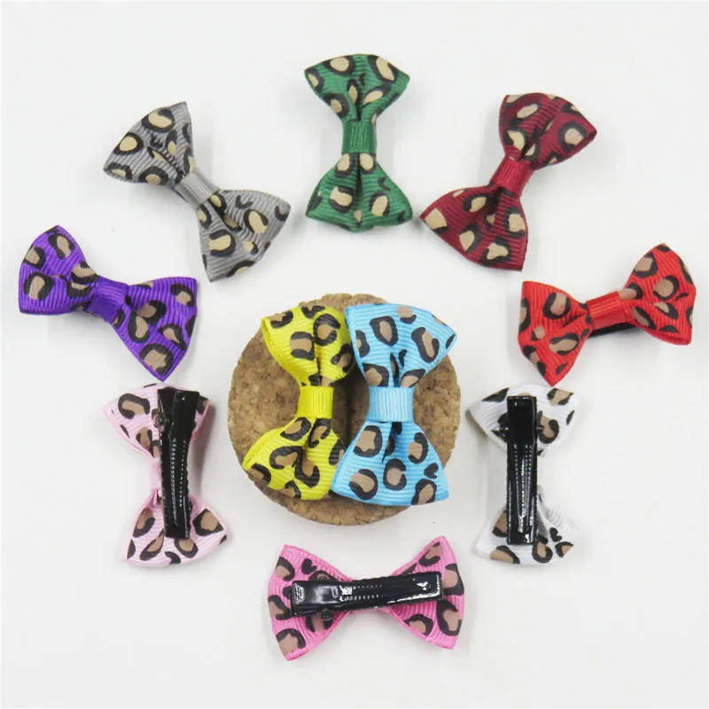 Заколка для волос с леопардовым принтом 2 шт./лот маленькая бабочка девочек