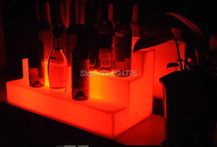 Цветная яркая трехслойная светодиодная Винная стойка меняющая цвет