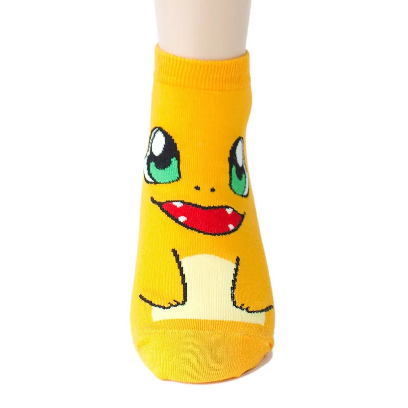 Носки с покемонами Calcetines Tobilleros Mujer Pokemon Animal Print Kawaii Divertidos Хлопковые женские носки