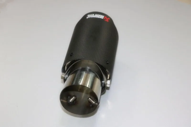 1x регулируемый угол Akrapovic наконечники из углеродного волокна для автомобиля выхлопная труба для Renault Opel автомобиль-Стайлинг универсальные автомобильные аксессуары