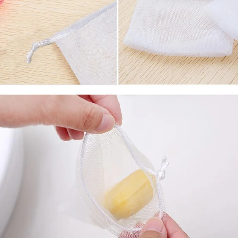 

10pcs/lot Soap Bag Foam Mesh Soaped Glove for Foaming Cleaning Bath Soap Net Bathroom Cleaning Gloves Mesh Bath Sponges