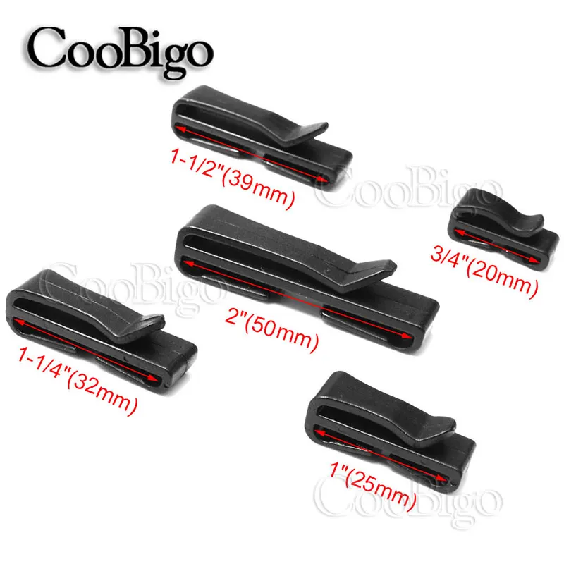 5 шт. ремень петля скольжения Хранитель слайдер пряжки черный Пластик