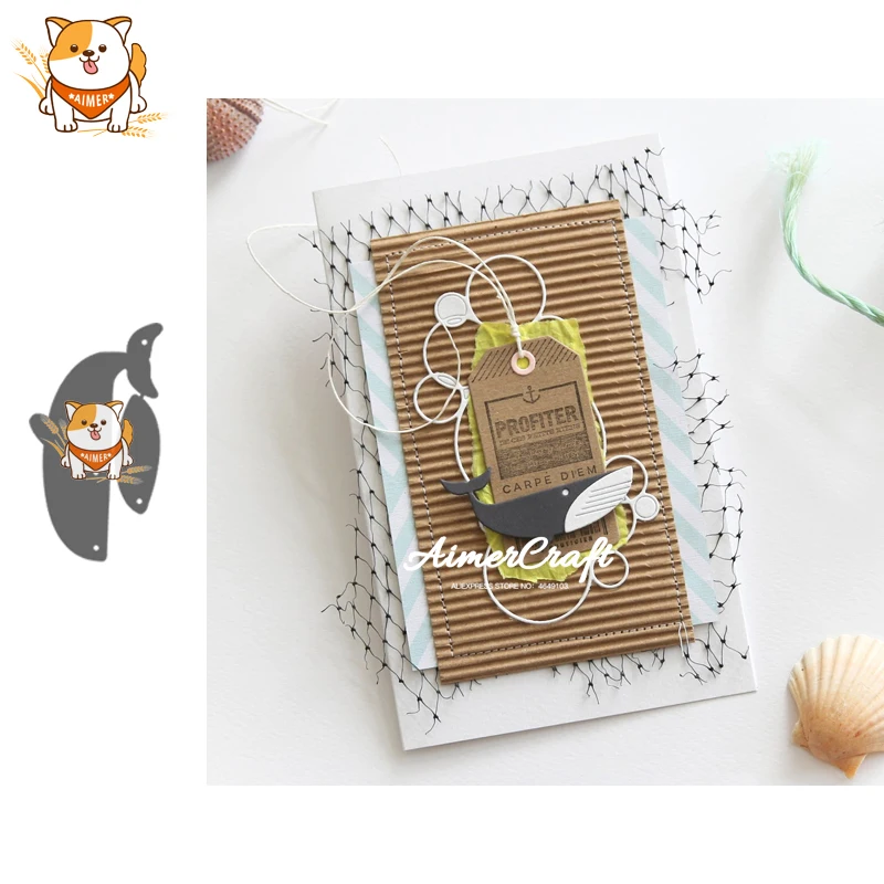 Кит животных металла резки штампы трафарет для скрапбукинга DIY бумажные карты