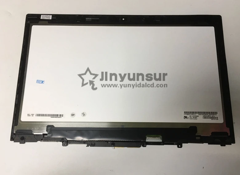 

14" LCD Touch Screen Assembly + Frame Bezel 1920X1080 FOR Lenovo ThinkPad X1 Yoga FRU:00HN875 B140HAN01.8/LP140WF6-SPG1