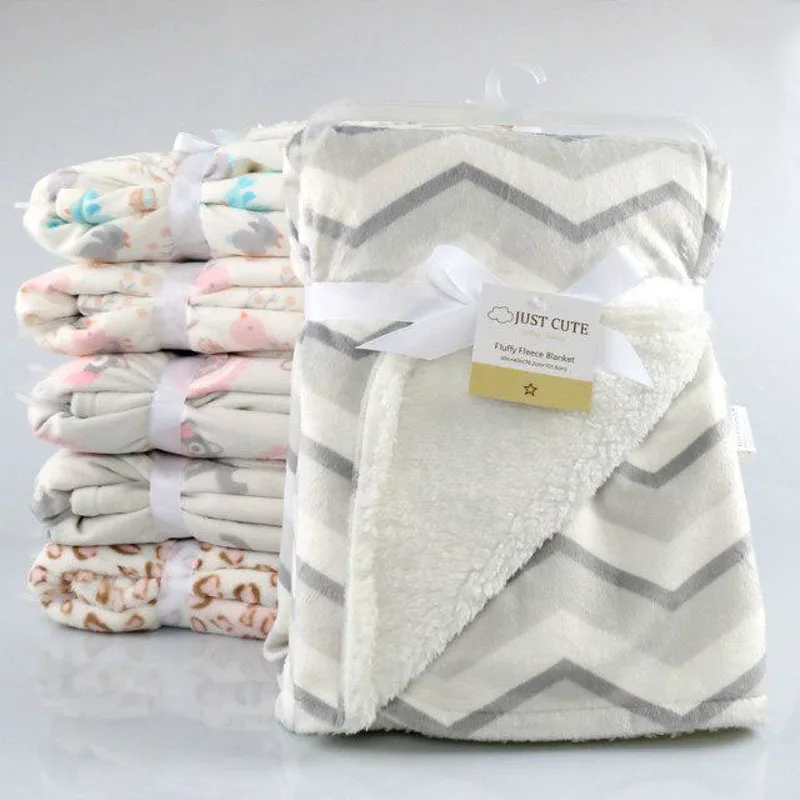 Новое плюшевое детское одеяло для новорожденных Коралловое флисовое мягкое