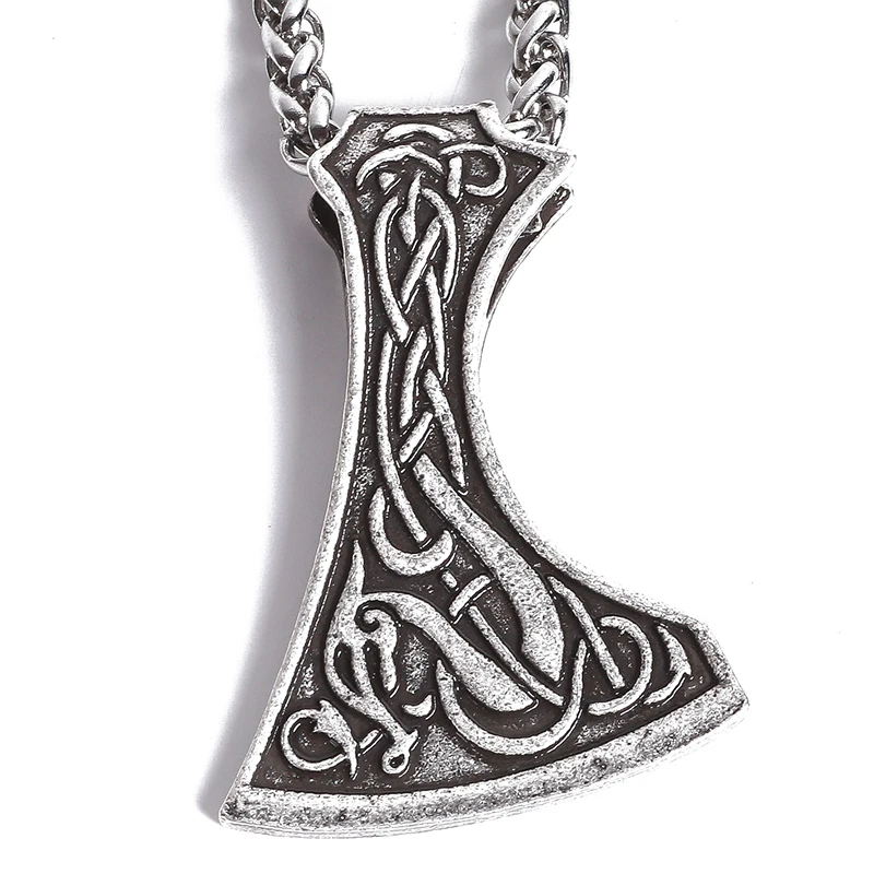Ethnic Viking Dragon Axe Pendant Necklace Double Side 5pcs no chain | Украшения и аксессуары